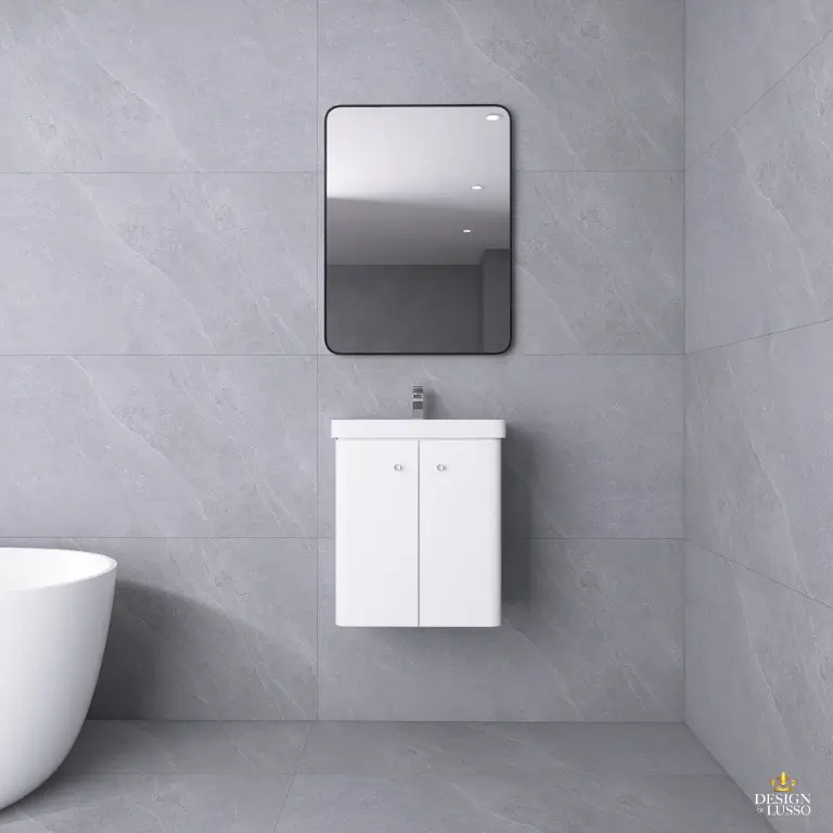 Care Wall Hung Vanity Unit 500mm 2 Doors White DDL Tiles