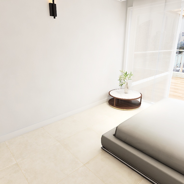 Porcelain concrete effect tiles styled on bathroom walls and ground floor for a warm, natural look – DDL Tiles