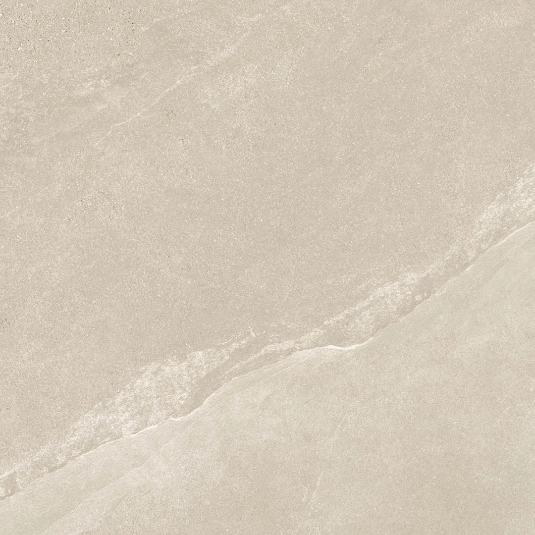 Outdoor porcelain paving tile in warm sabbia tone styled on floor and wall for a natural, earthy finish – DDL Tiles