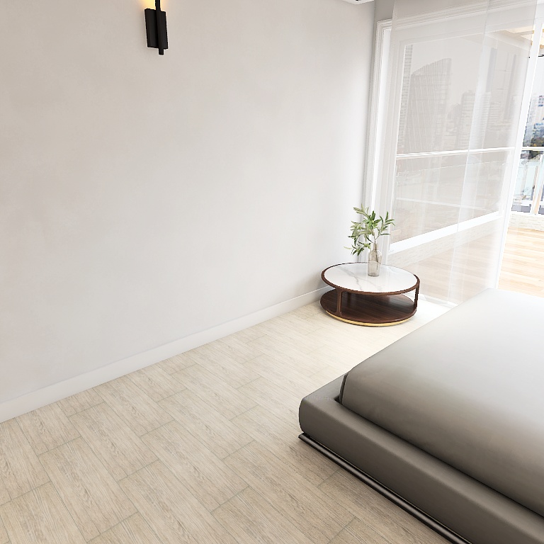 Porcelain stone-effect tile in a soft warm tone styled on ground floor for a calm, natural textured finish – DDL Tiles