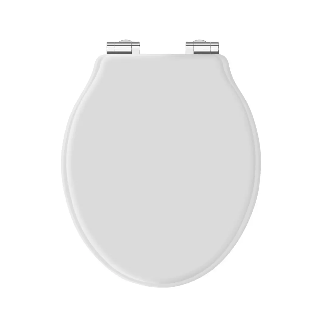White Victrion soft-close toilet seat with silent mechanism, classic design fit for any bathroom – DDL Tiles