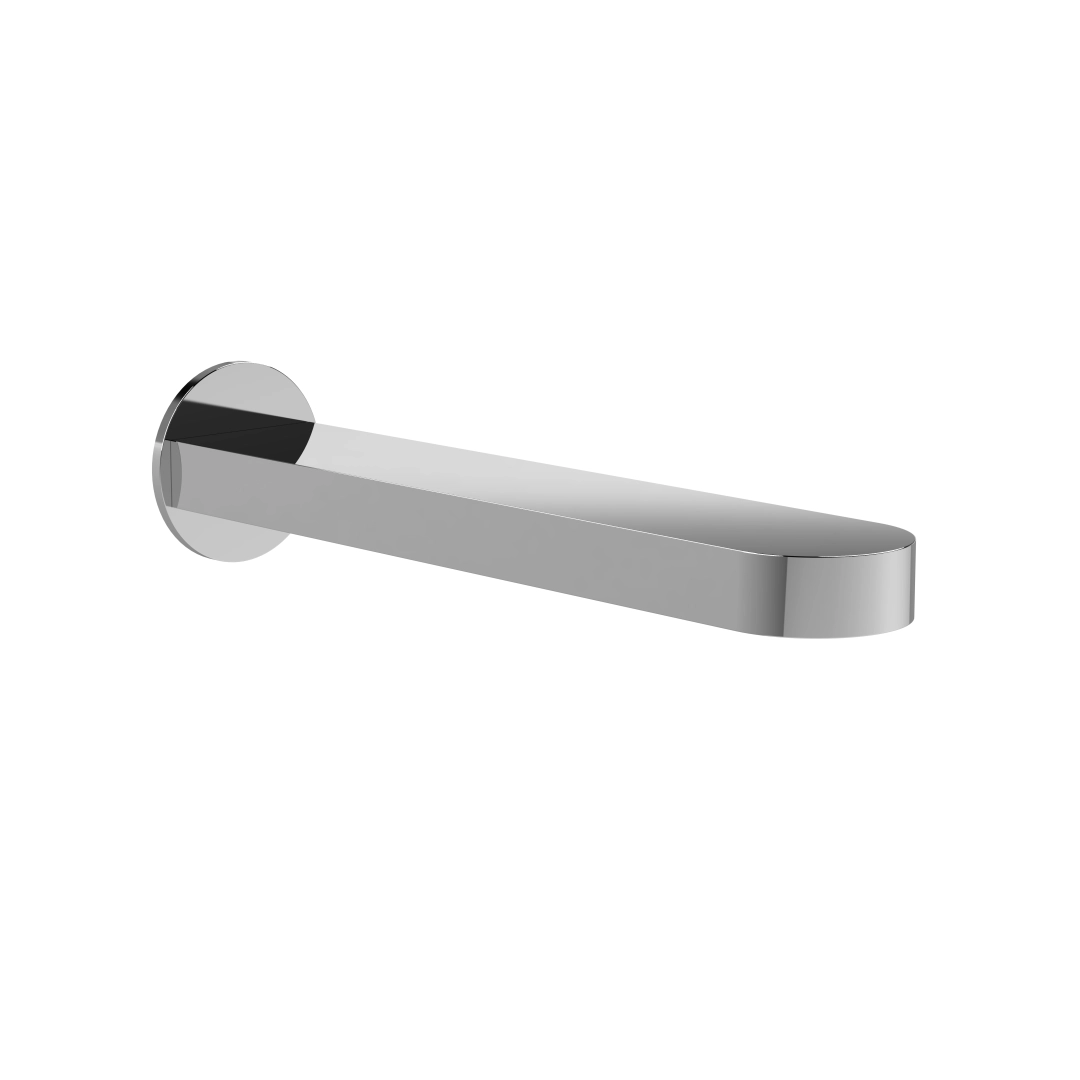 Chrome wall-mounted bath spout delivering quiet water flow with minimalist design for modern bathrooms – DDL Tiles