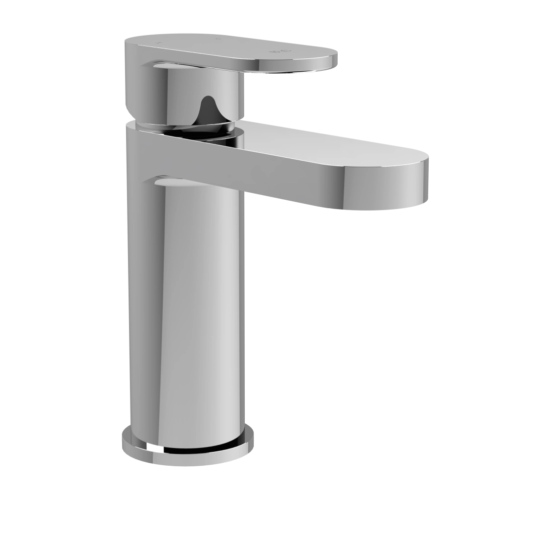 Chrome mono basin mixer with single lever control, sleek compact design for modern bathrooms – DDL Tiles