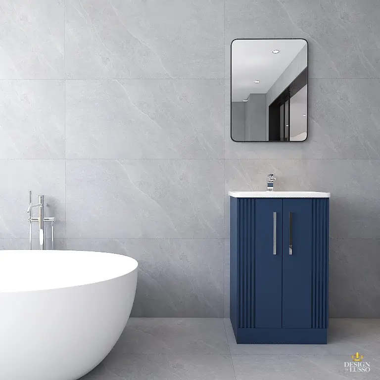 Artico Floorstanding Vanity Unit 600mm 2 Door Blue DDL Tiles