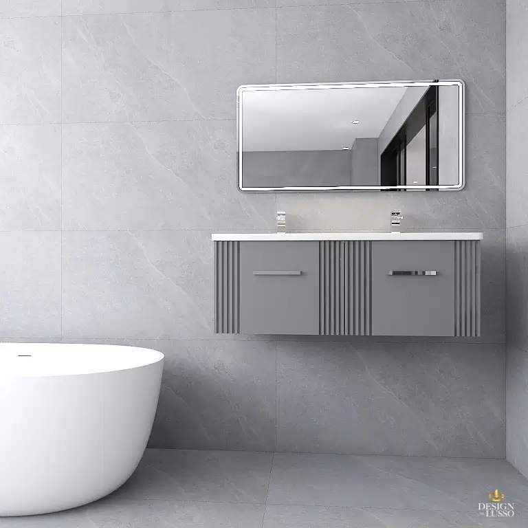 Artico Wall Hung Vanity Unit 1200mm 2 Drawer Grey DDL Tiles