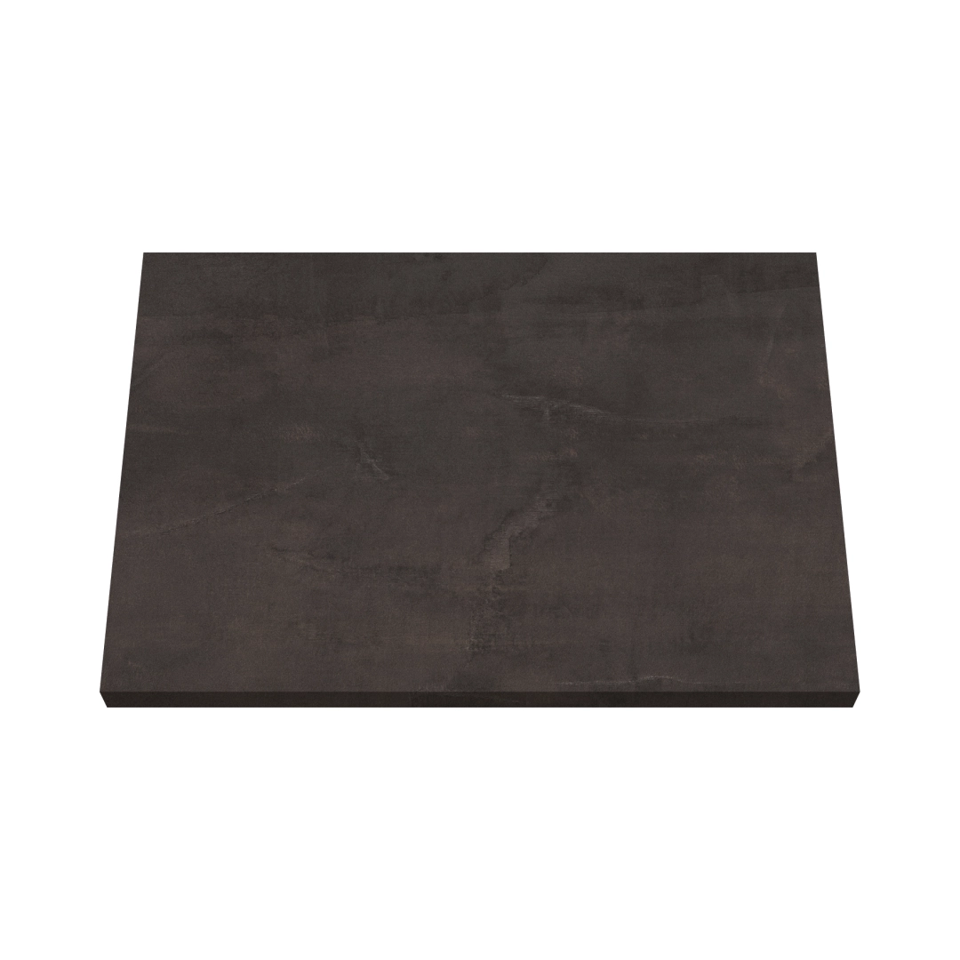 800mm metallic slate bathroom worktop styled with industrial furniture in compact space – bold finish – DDL Tiles