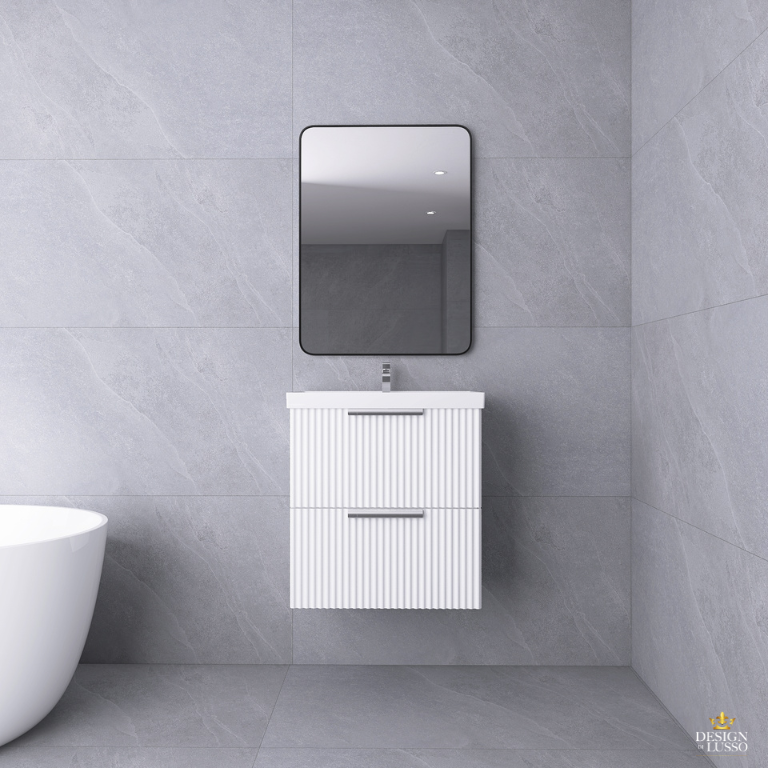 Ripple Vanity Unit 600MM White DDL Tiles