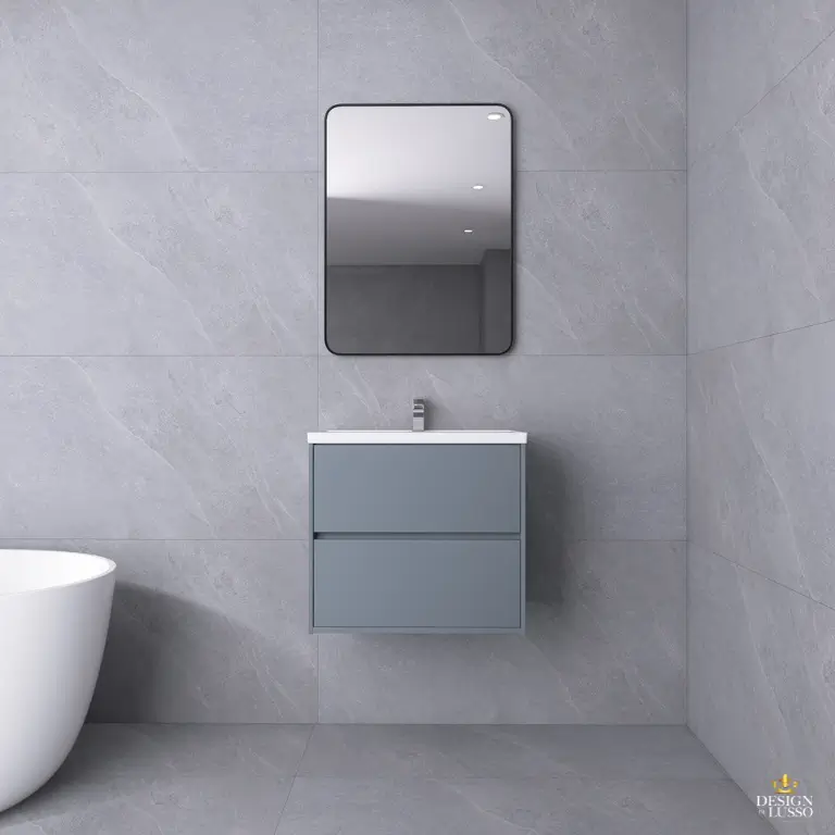 Haven Wall Hung Vanity Unit 600mm 2 Drawer Coastal Grey DDL Tiles
